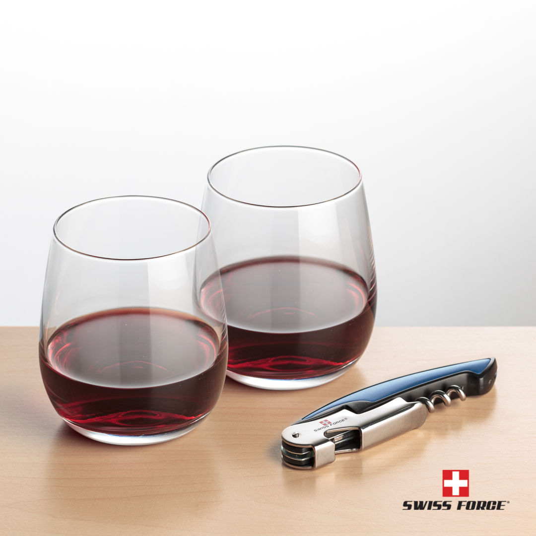 Swiss Force® Opener & Crestview Stemless Wine 1