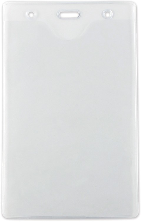 4.25" W x 6.75" H - Vertical Clear Vinyl Badge Holder (Blank) 2