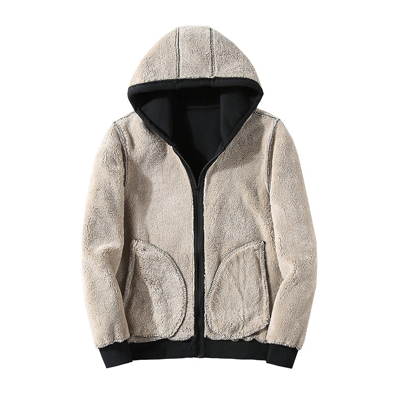 Winter Fleece Jacket Coat Sherpa Lined Full Zip Up Hoodie 8