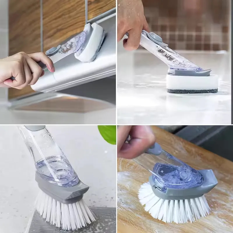 Dish Pot Brush with Soap Dispenser 2