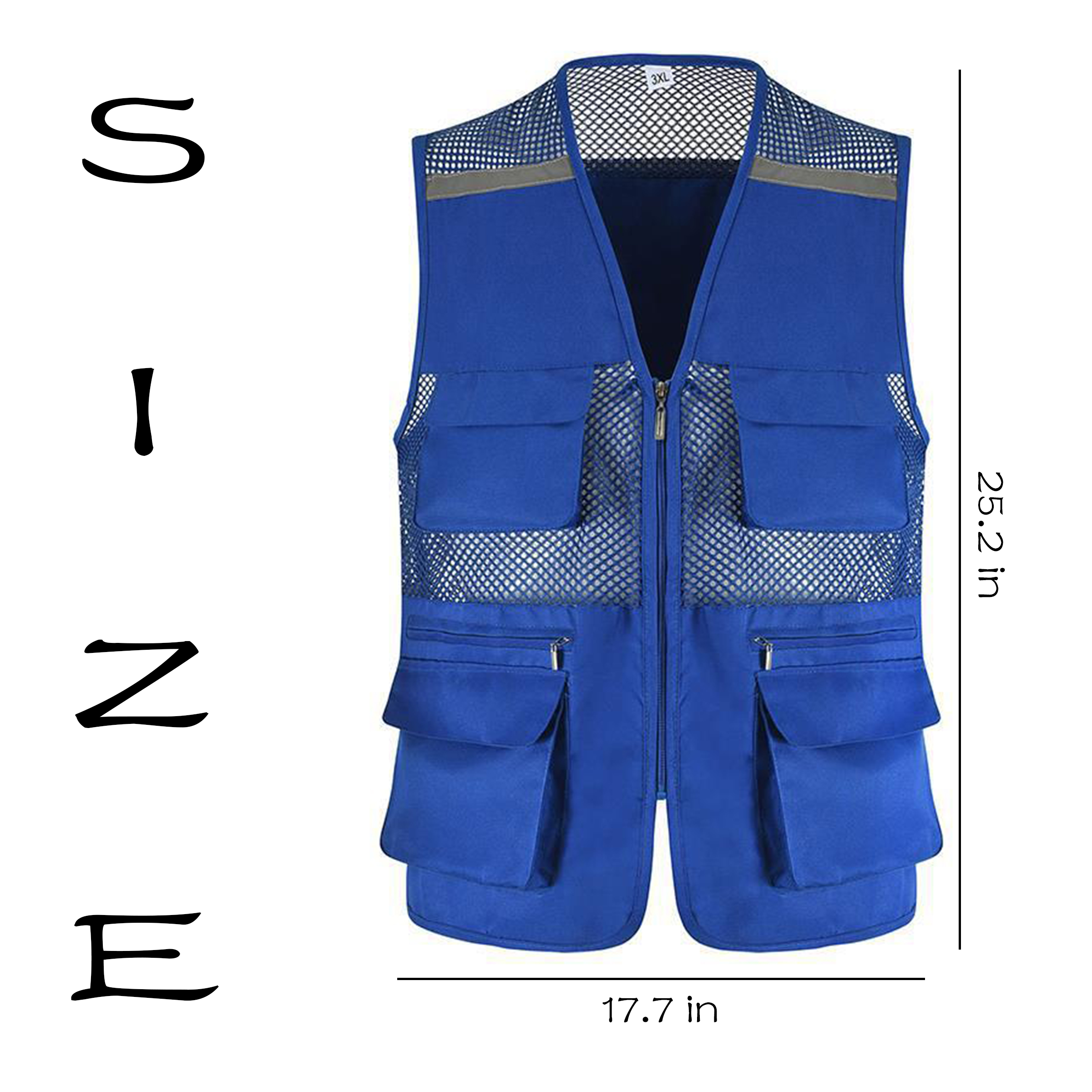 Polyester Fishing Net Reflective Vest Activity Suit 3