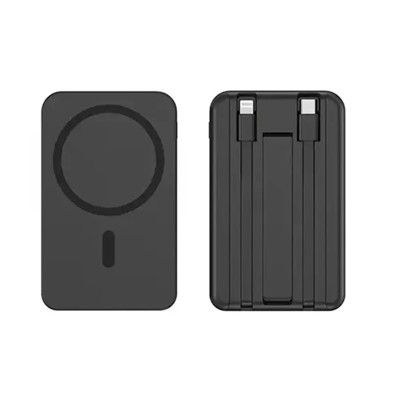 10000mAh Magnetic Power Bank with Stand & Built-in Cables 5