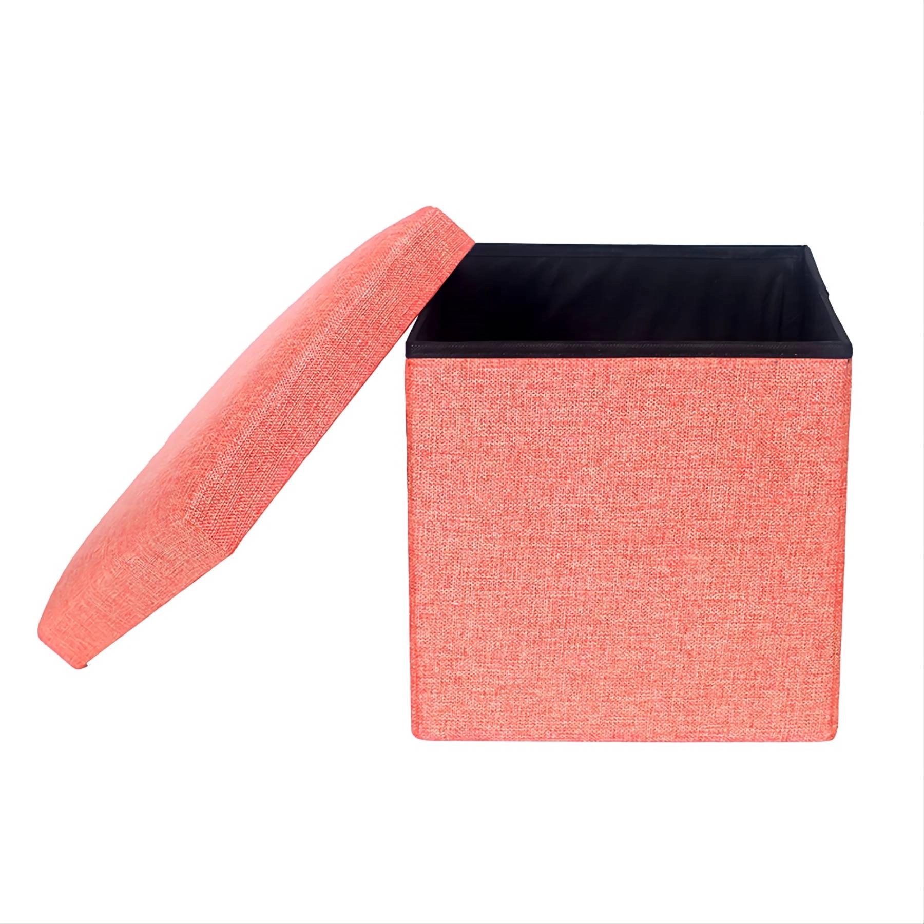 Folding Storage Ottoman Cube Footrest Seat 3