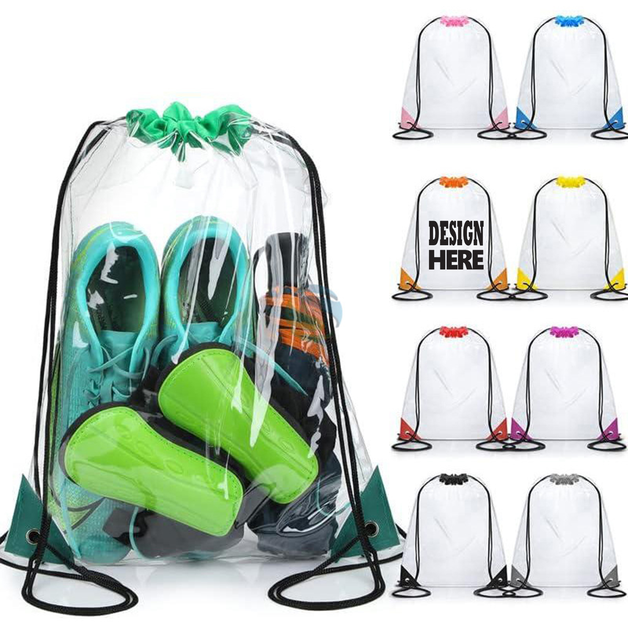 Clear PVC Drawstring Dustproof Storage Bag 2
