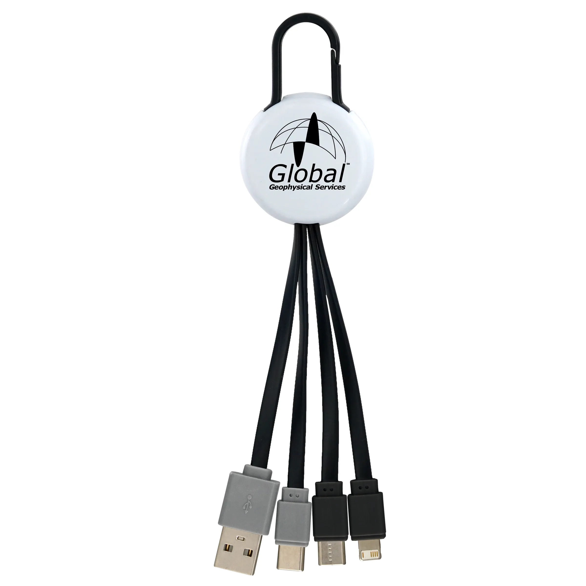 WHITE COLORFUL CLIP DUAL INPUT 3 IN 1 CHARGING CABLE 19