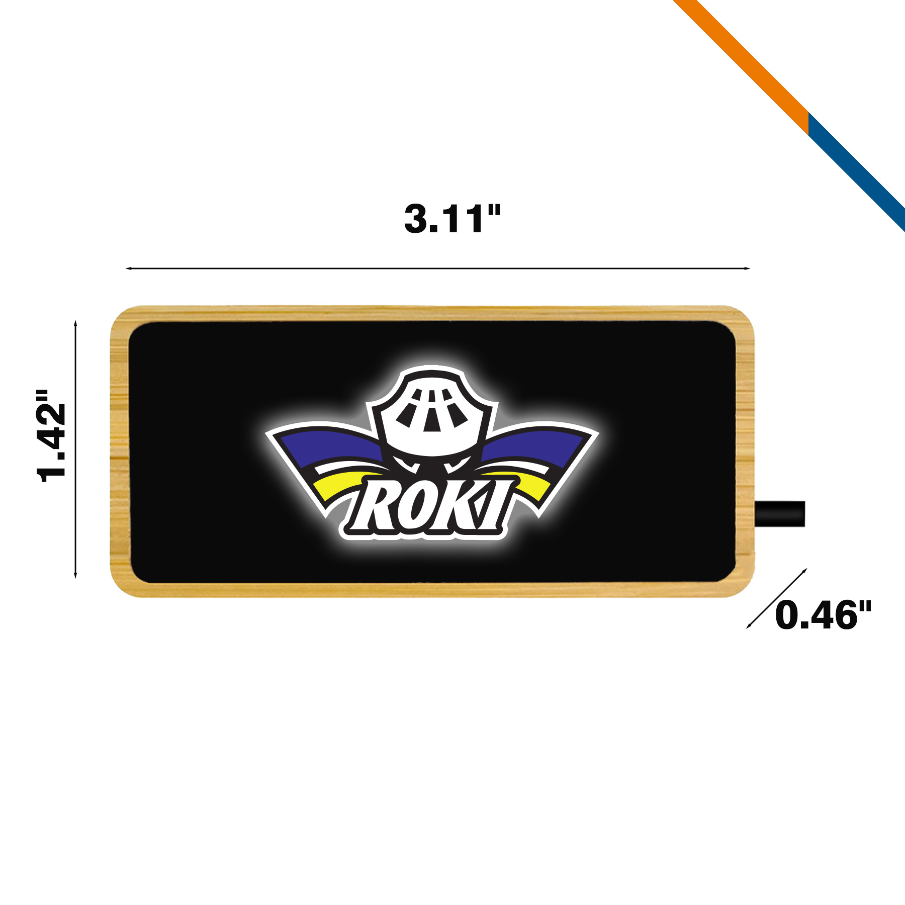 Dovix Light Up Bamboo 3in1 USB Hub 6