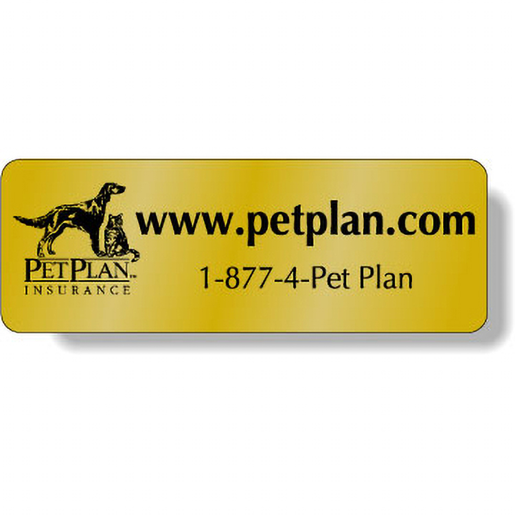 Dull Gold Foil Paper Roll Labels Stock Rectangle (1.25"x3.5")