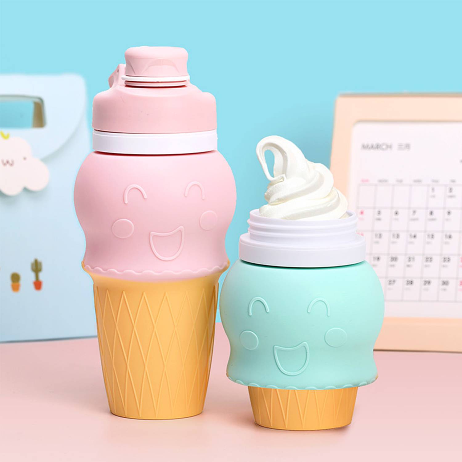 Kid's foldable silicone water bottle 2