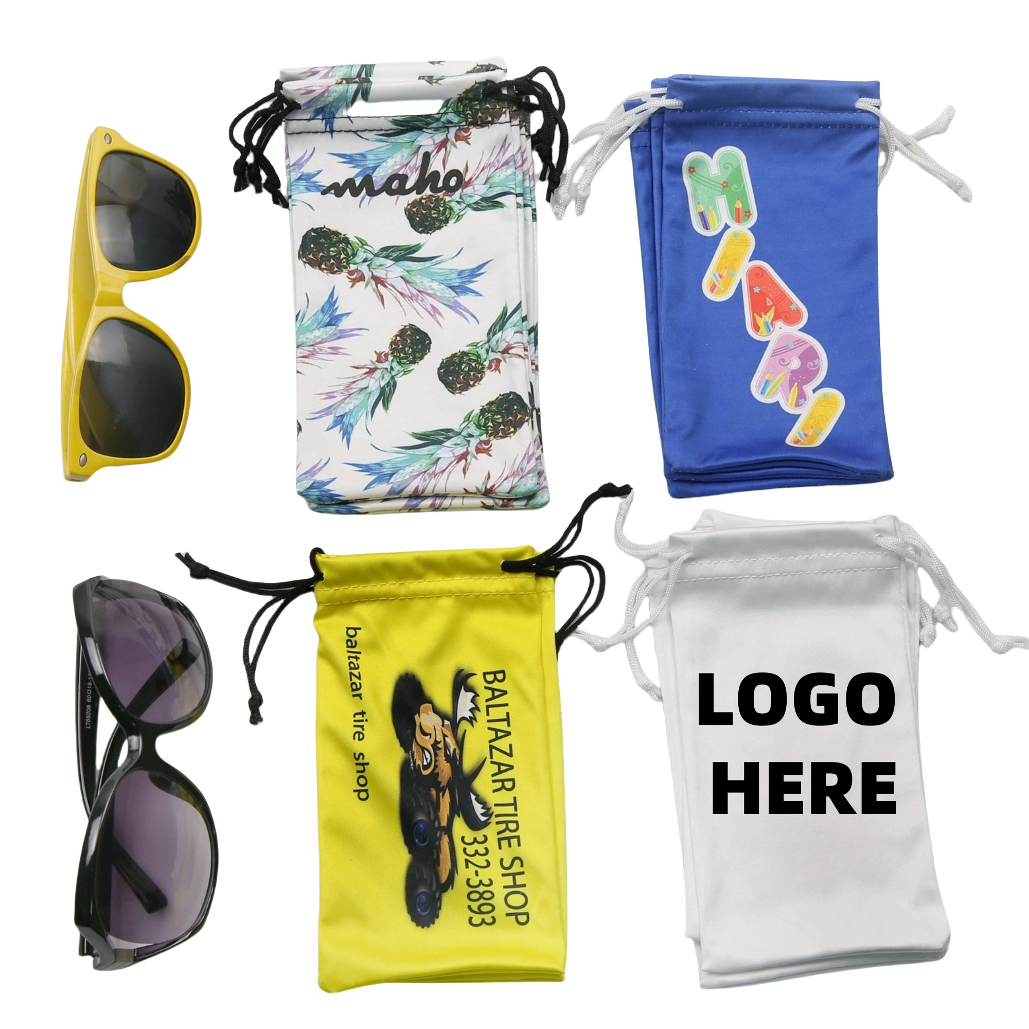 Microfiber Drawstring Pouch / Sunglasses Pouch 2