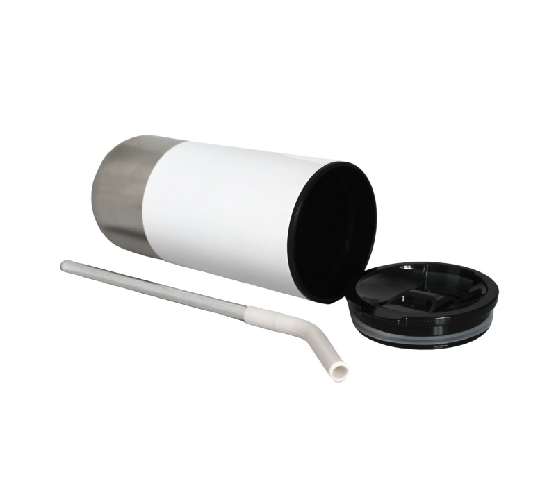 Vacuum Stainless Steel Tumbler with Straw, 18 oz. 10