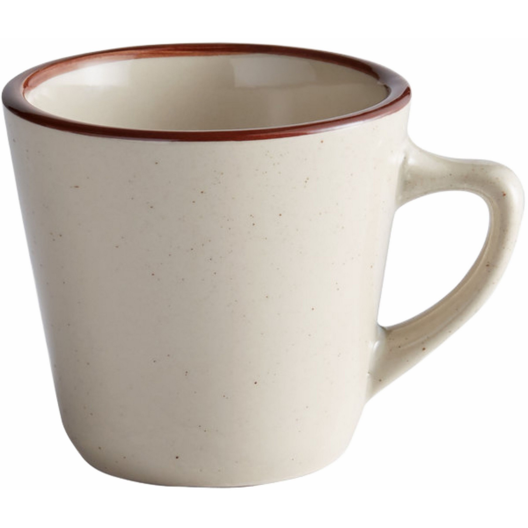 7 oz Brown Speckle Narrow Rim Stoneware Coffee Cup / Mug 2