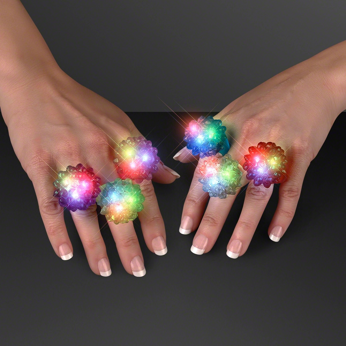 Slow Color Change LED Soft Bubble Rings 2