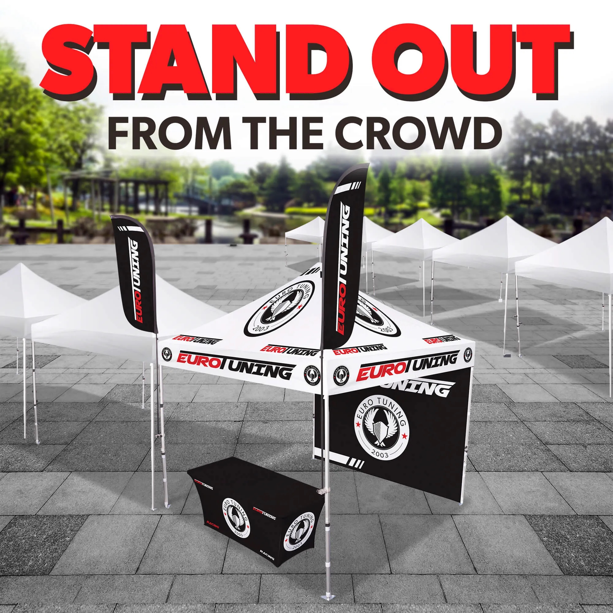 10ft x 10ft Custom Canopy Tent - Experience Silver Package 2