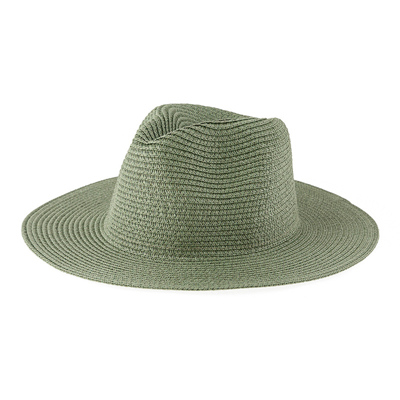 Wide Brim Straw Panama Fedora Beach Sun Hat 2