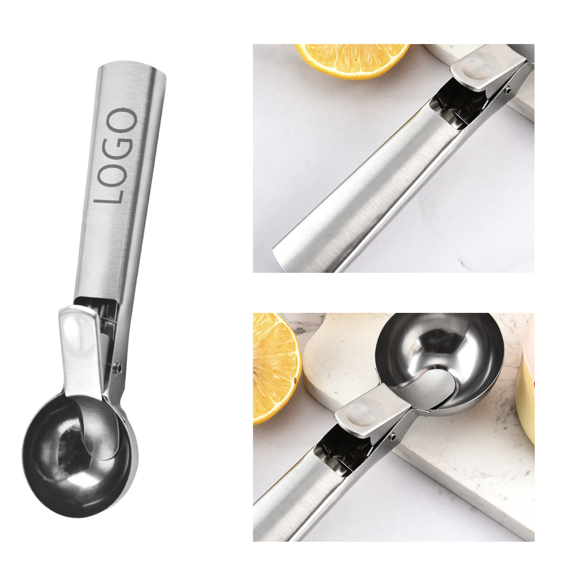 MOQ 10 PCS Hygienic Stainless Steel Ice Cream Scoop 2