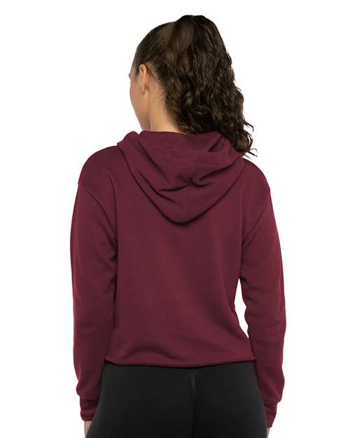 Women's Laguna Sueded Raw Edge Crop Hoodie Sweatshirt - 9384 40
