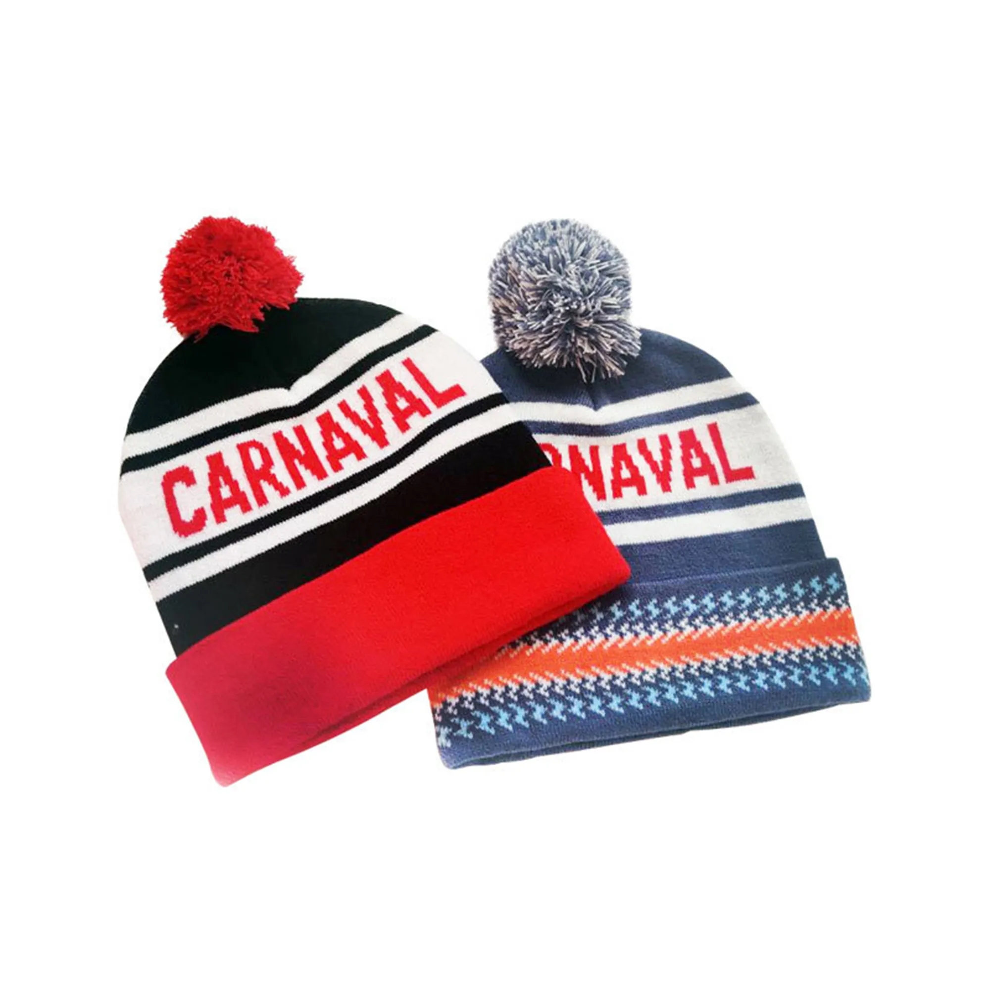 Knitted Beanie Hat with Pom 2