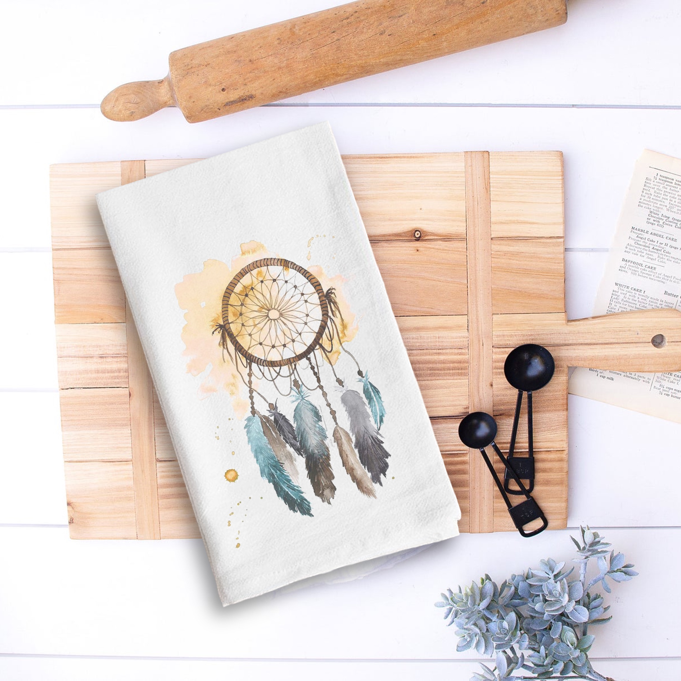 White Vintage Flour Sack Tea Towel 6