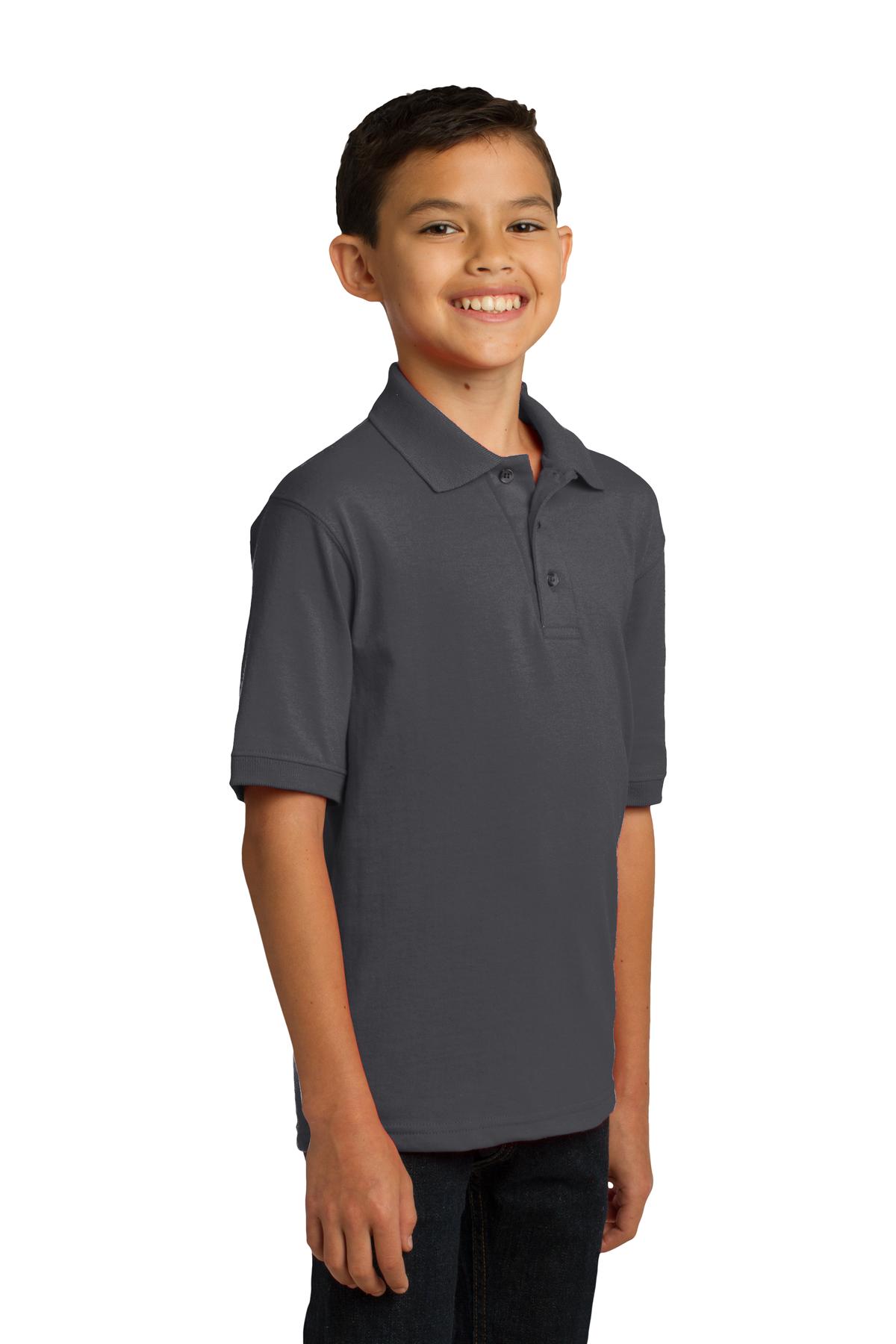 Port & Co Youth Core Blend Jersey Knit Polo. KP55Y 39