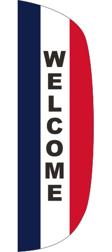 "WELCOME" 3' x 10' Message Flutter Flag 1