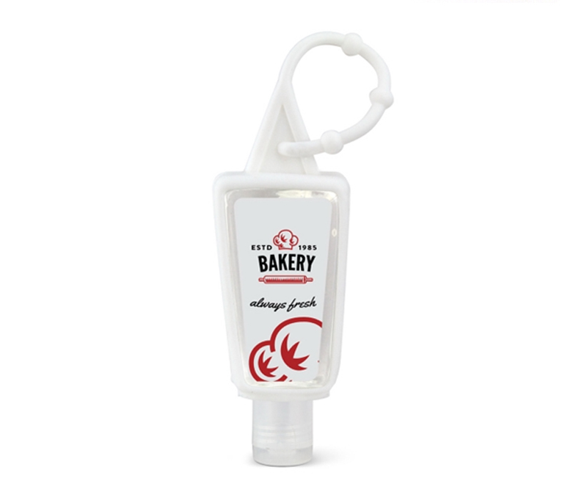 Citrus Scent Hand Sanitizer Gel with Silicone Holder, 1 oz. 4