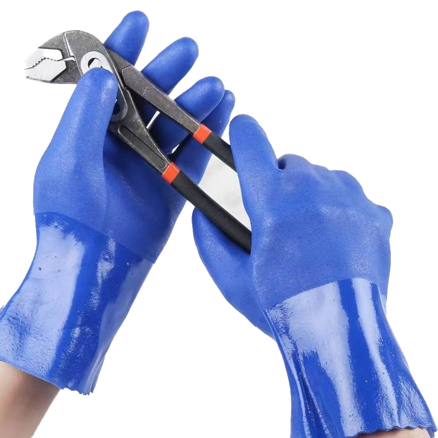 Waterproof Oil-Resistant PVC Work Gloves 5