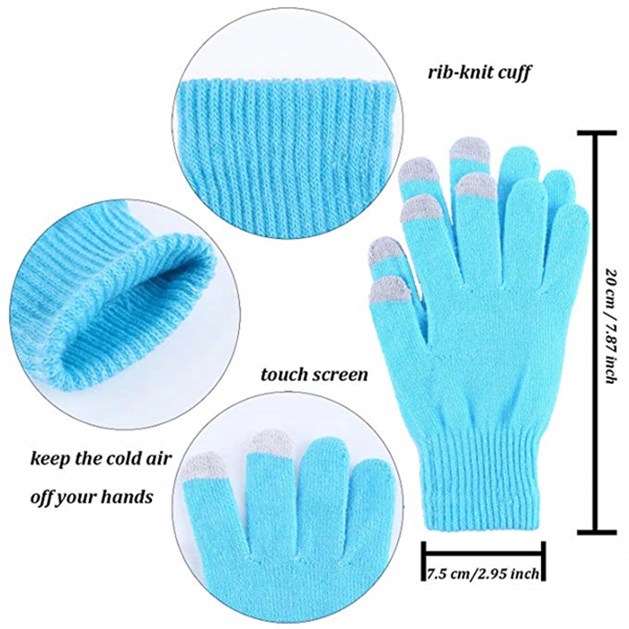 Winter Stretch Knitted Texting Glove 4