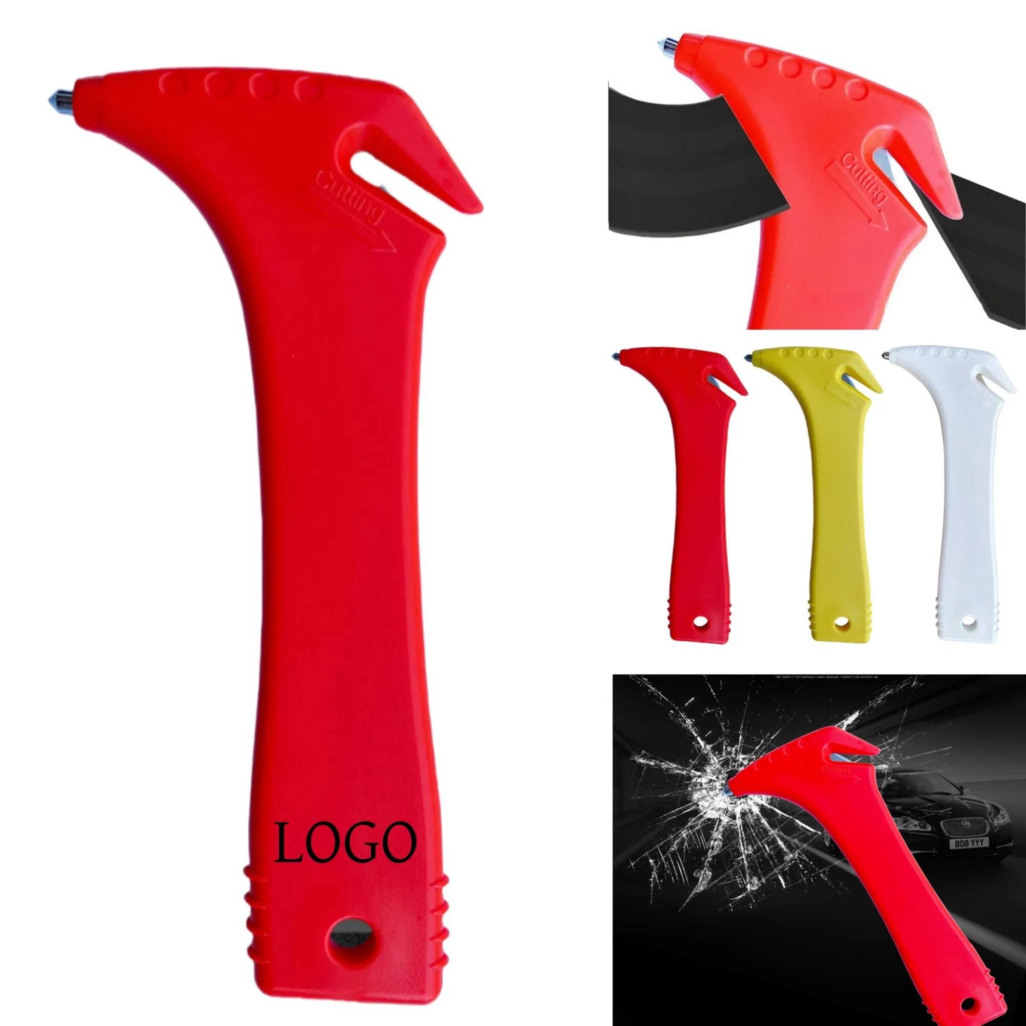 Emergency Safety Hammer With Steel Knife 7