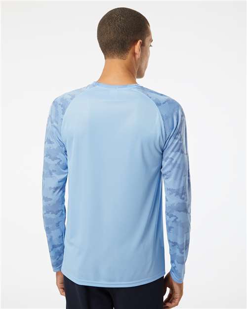 Unisex Cayman Performance Camo Colorblocked Long Sleeve T-Shirt - 216 24