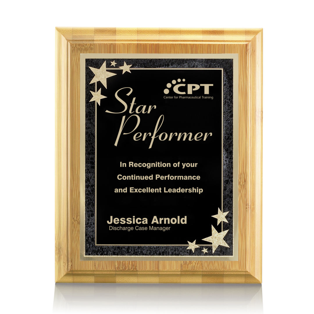 Bamboo/Starburst Plaque - Black 5