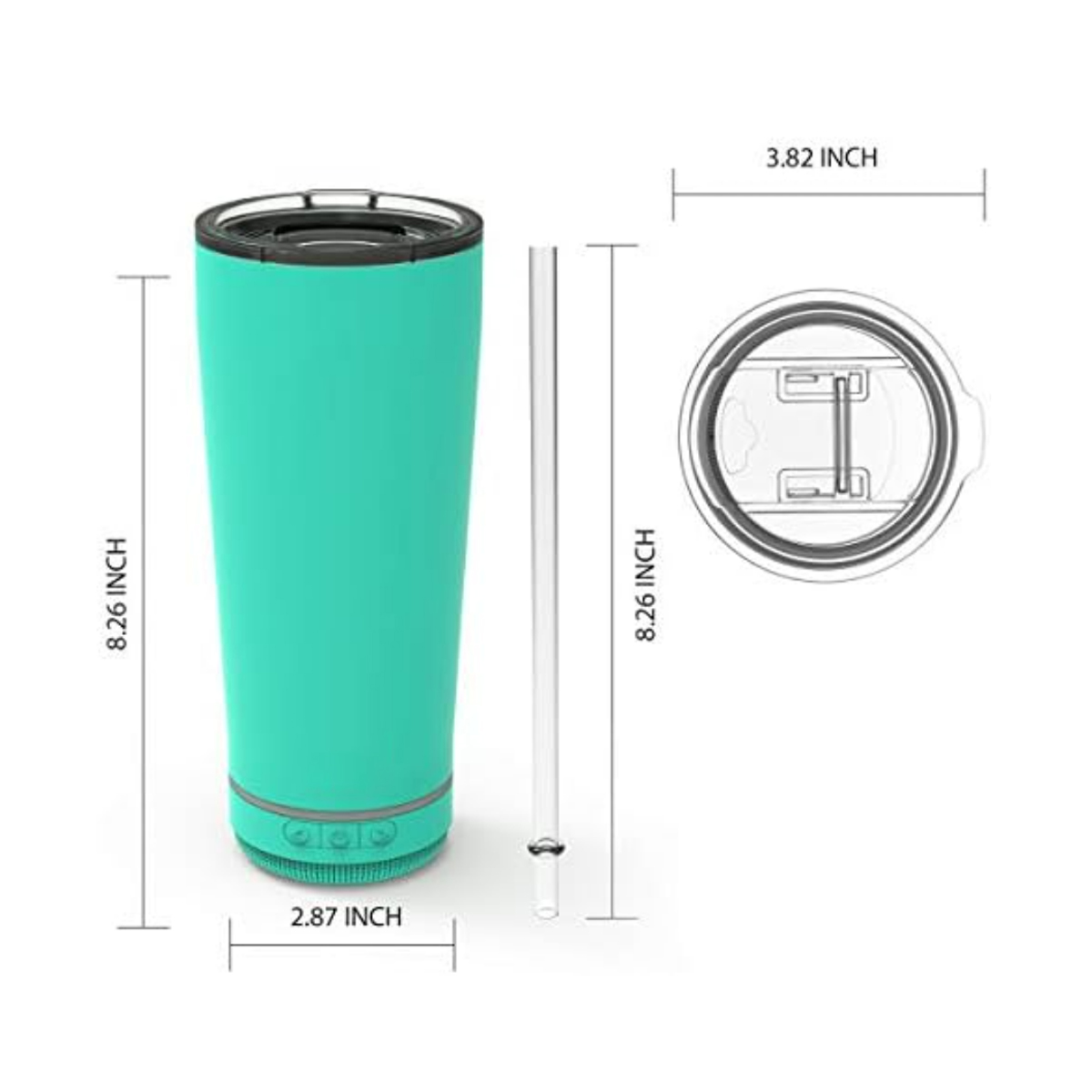 16Oz Insulated Tumbler with Integrated Wireless Speaker 6