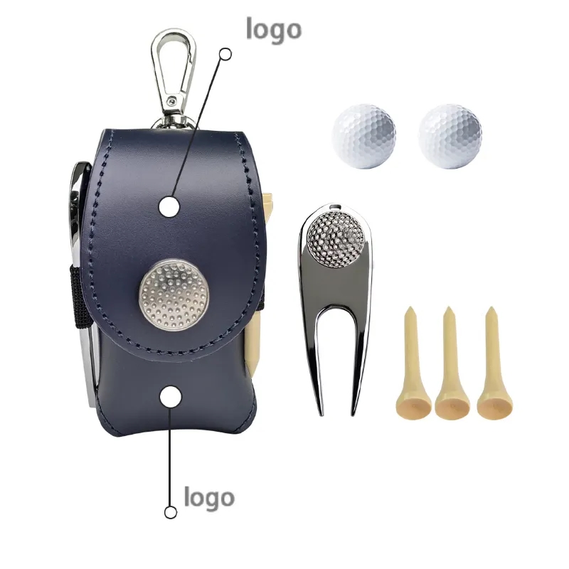 Golf waist holder ball with 3 tees and 1 divot 4