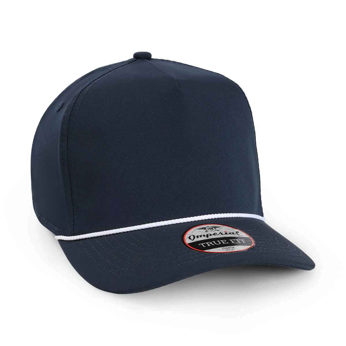 Imperial 5054 5-Panel Wrightson Performance Rope Cap w/ Leatherette Patches or Embroidery 30