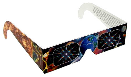 Rainbow Diffraction Glasses - Earth & Planet #2 - Stock Imprint 3
