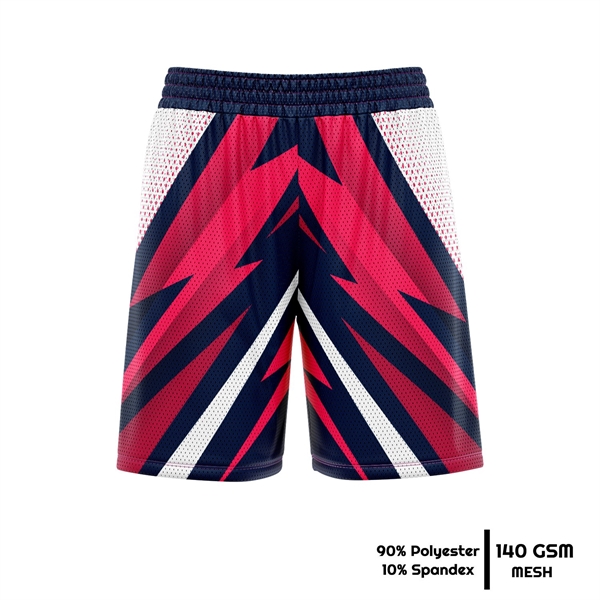 Unisex & Kids' Sublimation Shorts w/ Lining - 140G Mesh 3
