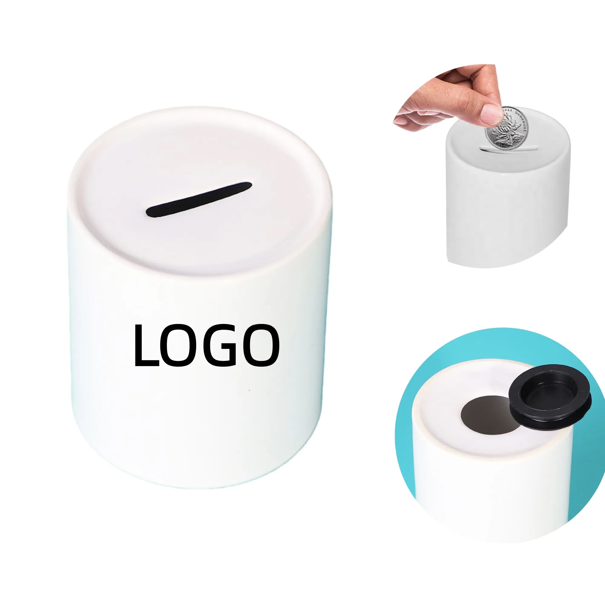 Ceramic Coin Bank Money Box Bottle for Saving Coins