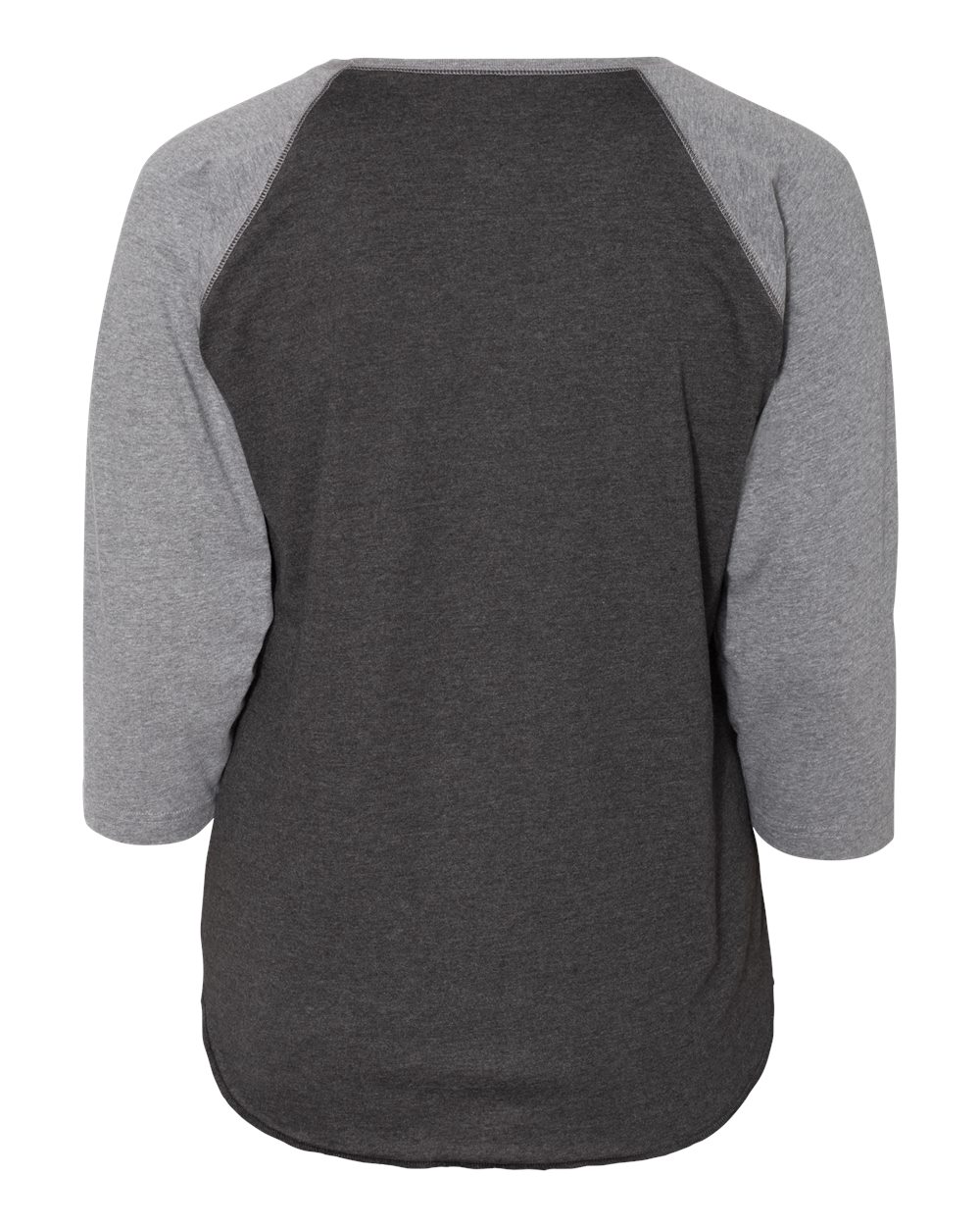 Women's Curvy Collection Baseball Three-Quarter Sleeve Tee - 3830 15