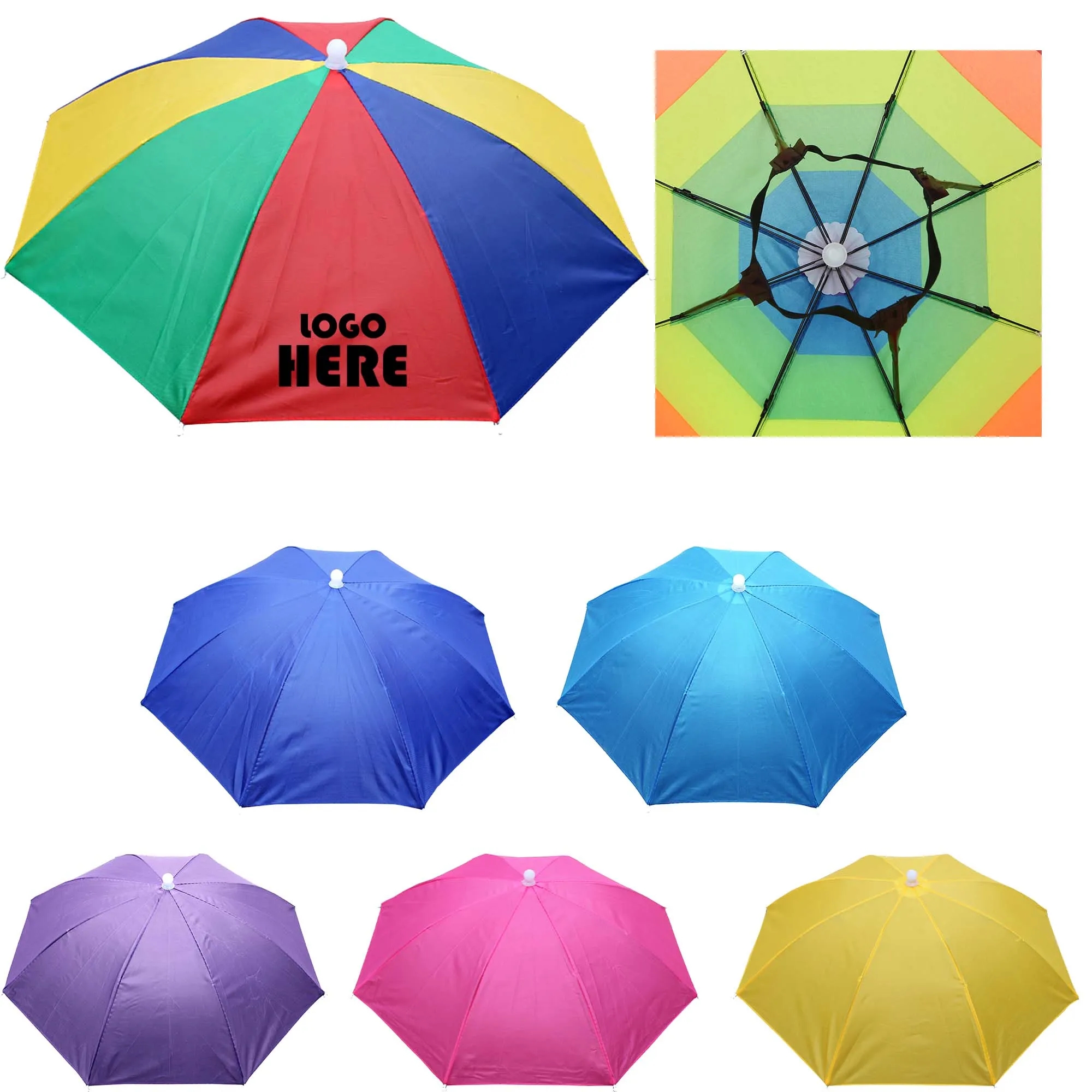 27.2" Waterproof Sunscreen Umbrella Hat