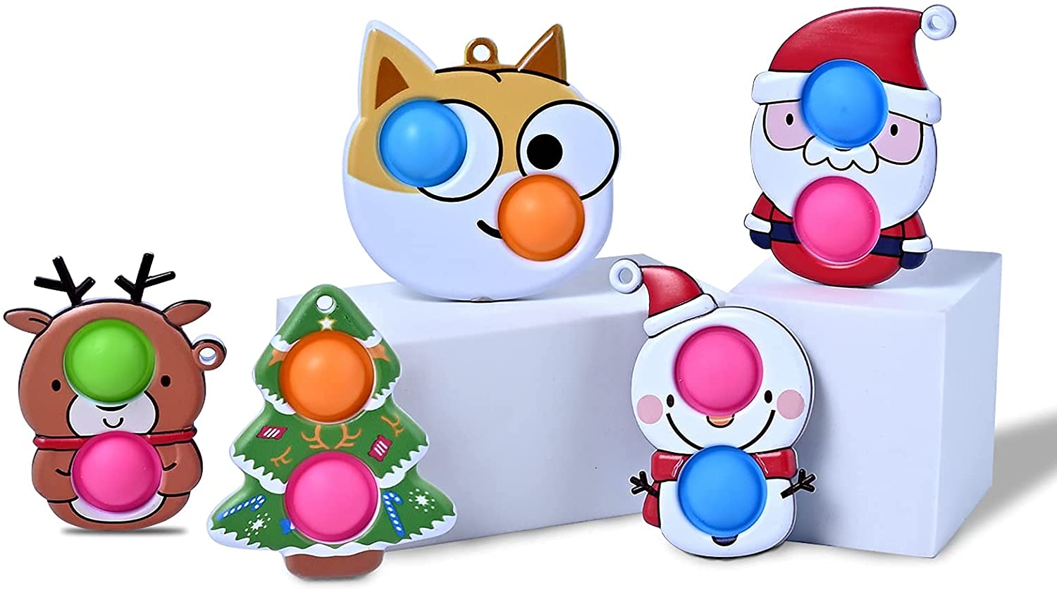 Christmas Mini Pop Fidget Simple Dimple Bubble Sensory Toy for Kids and Adults 14