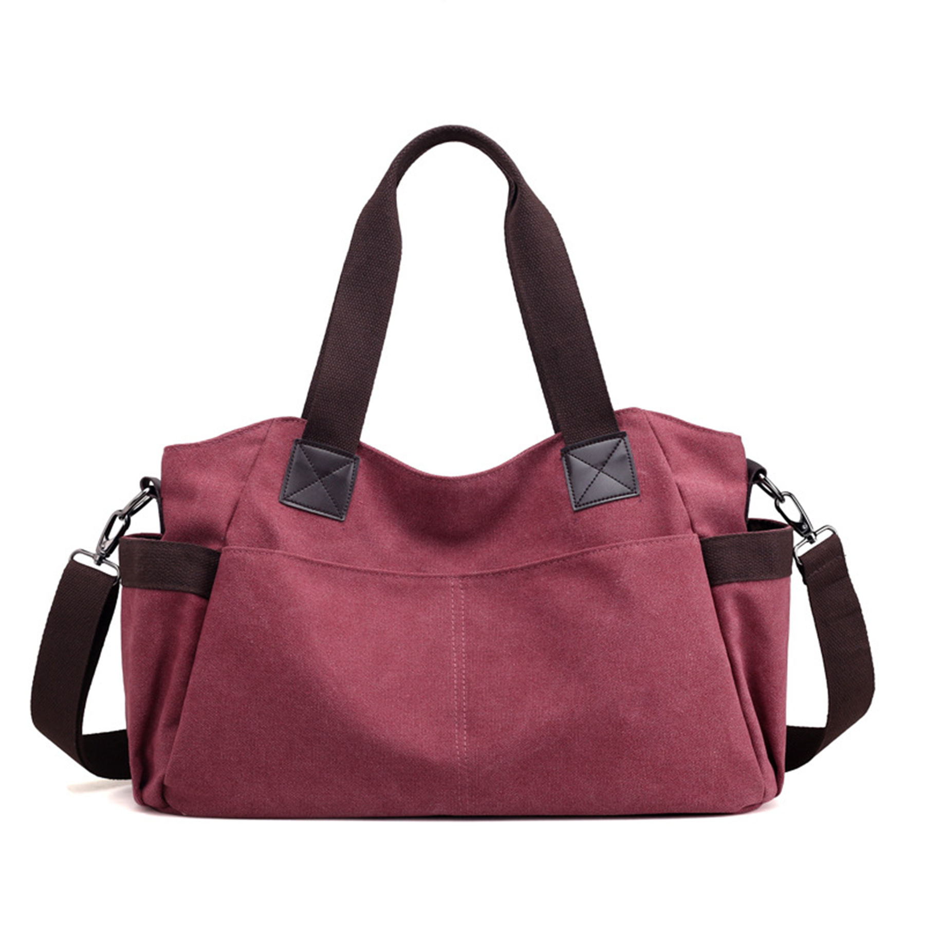 Big Canvas Tote top Handle bag for Work School Travel Business, custom tote bag with logo imprint 2