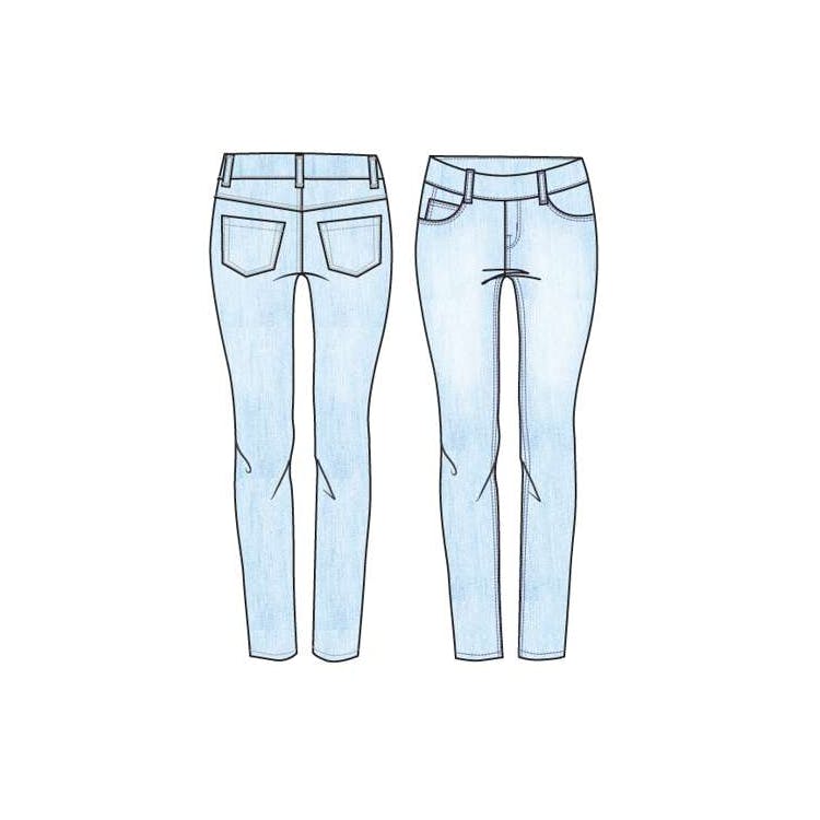 Girls Stretch Denim Jeggings - Size 4-6X 2