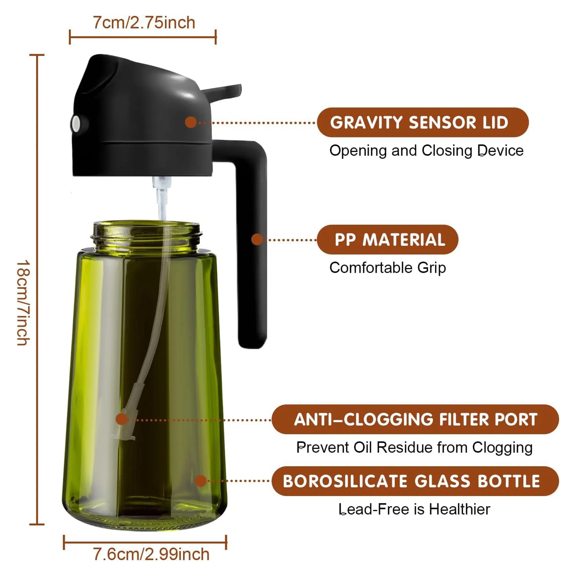 Dual-Function Oil Sprayer And Bottle 4