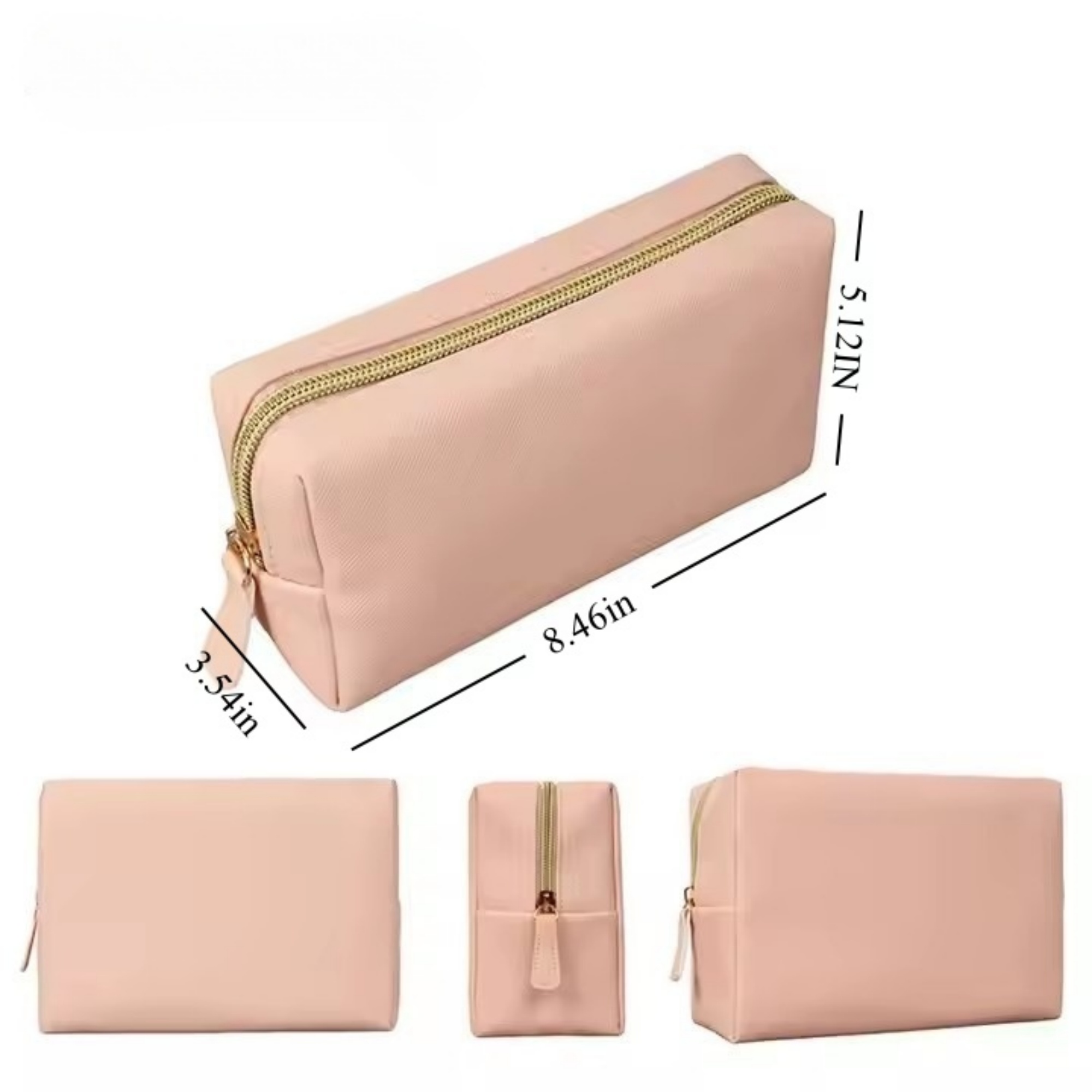 Custom Logo Makeup Pouch With Zipper Closure 2
