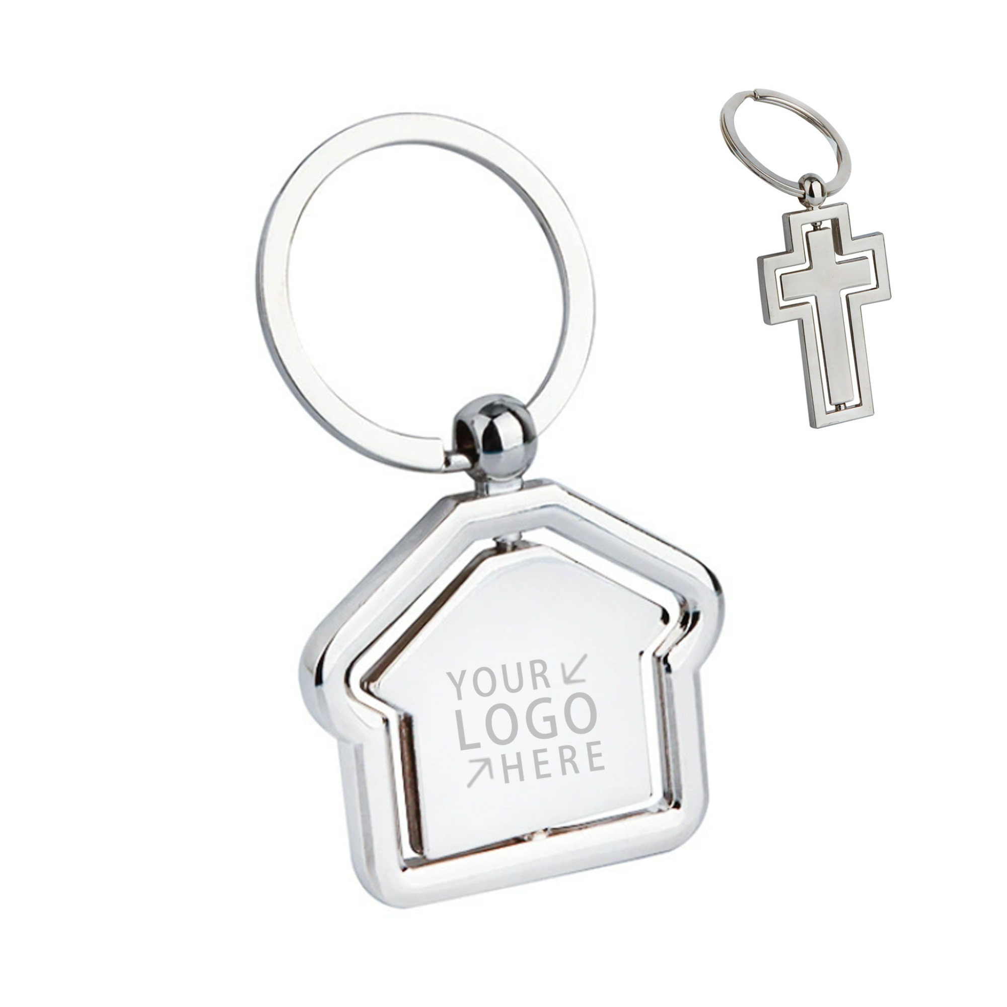 Spinning House Shape Keychain 3
