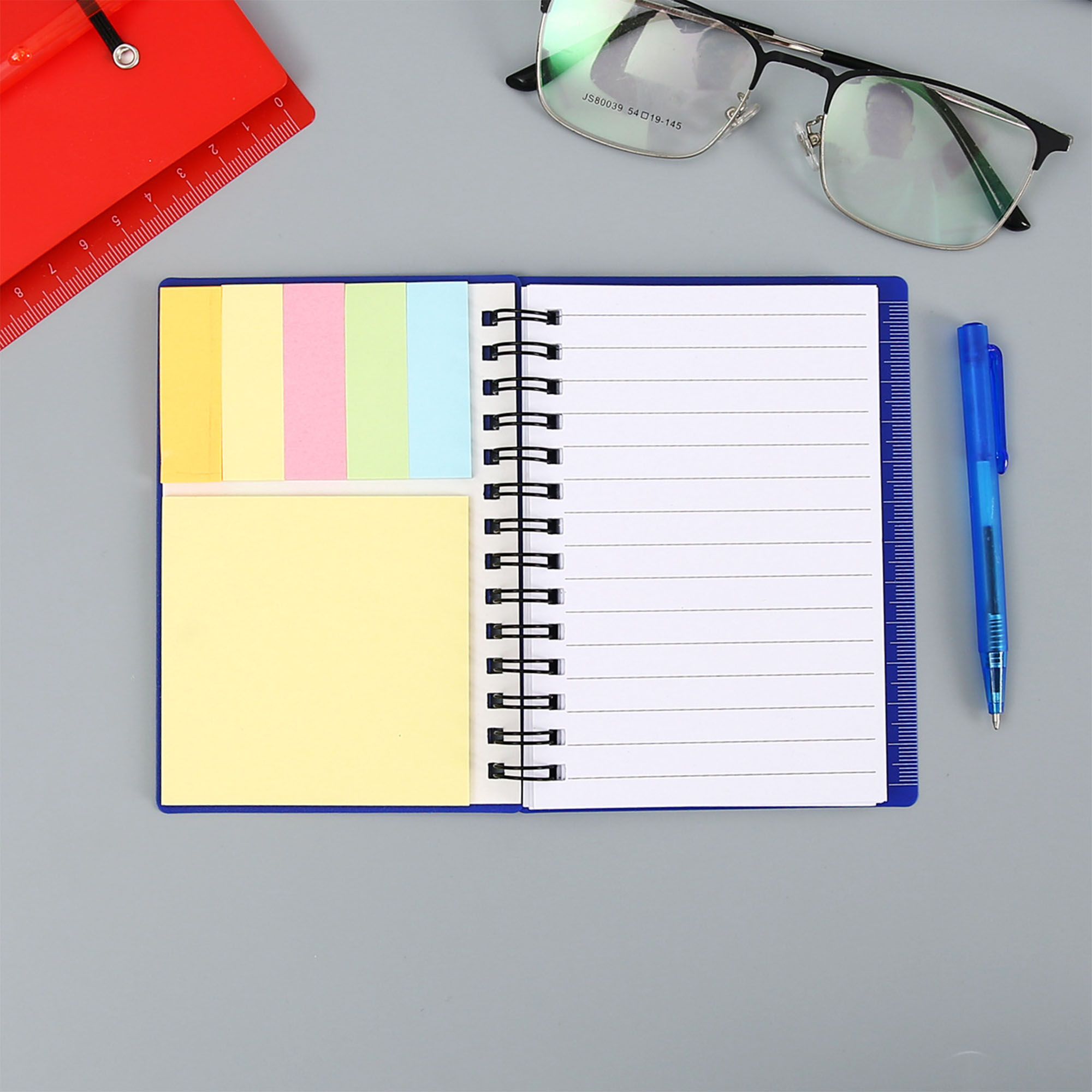 Spiral Notebook with Pen & Sticky Notes 2