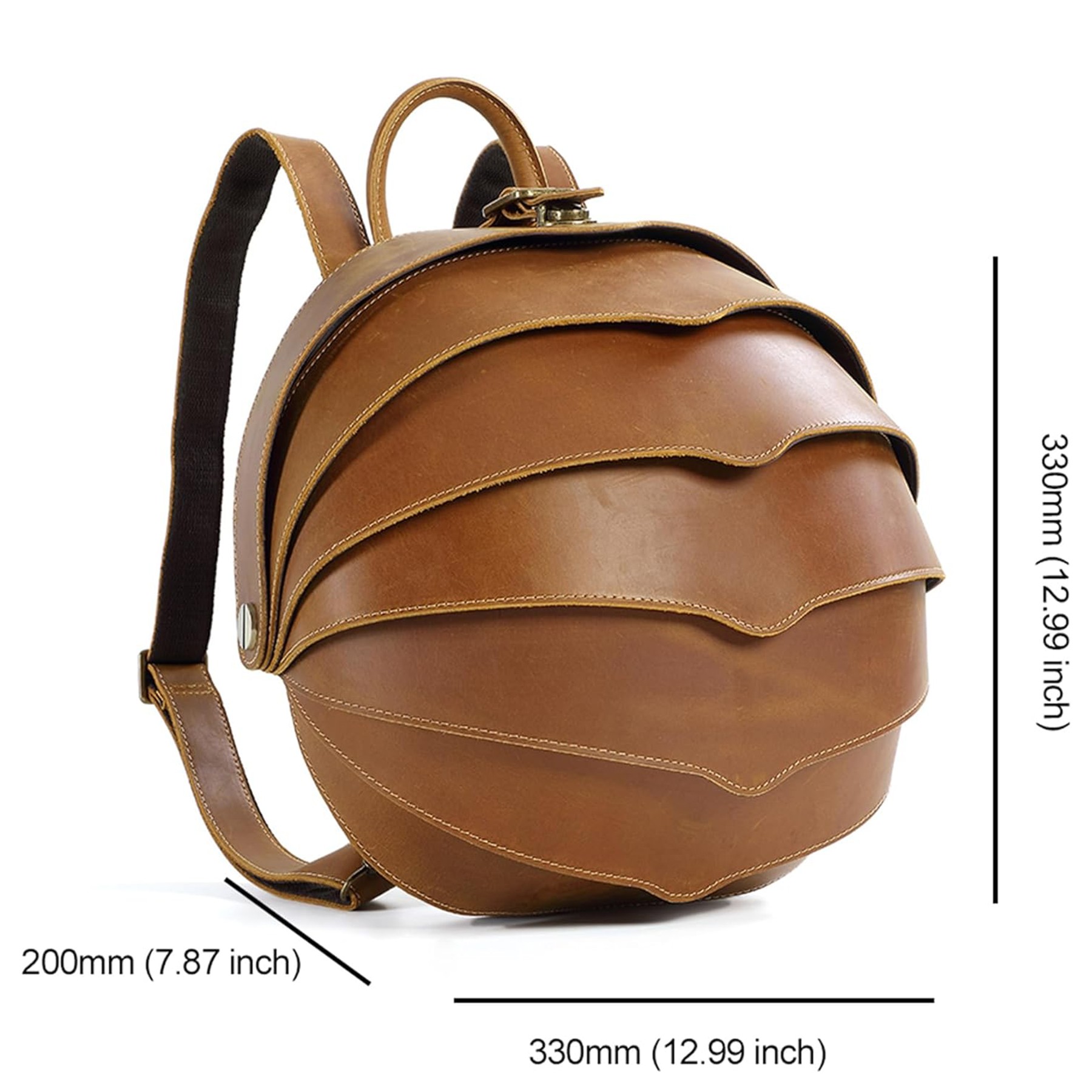 Beetle Shape Men Leather Backpack 2