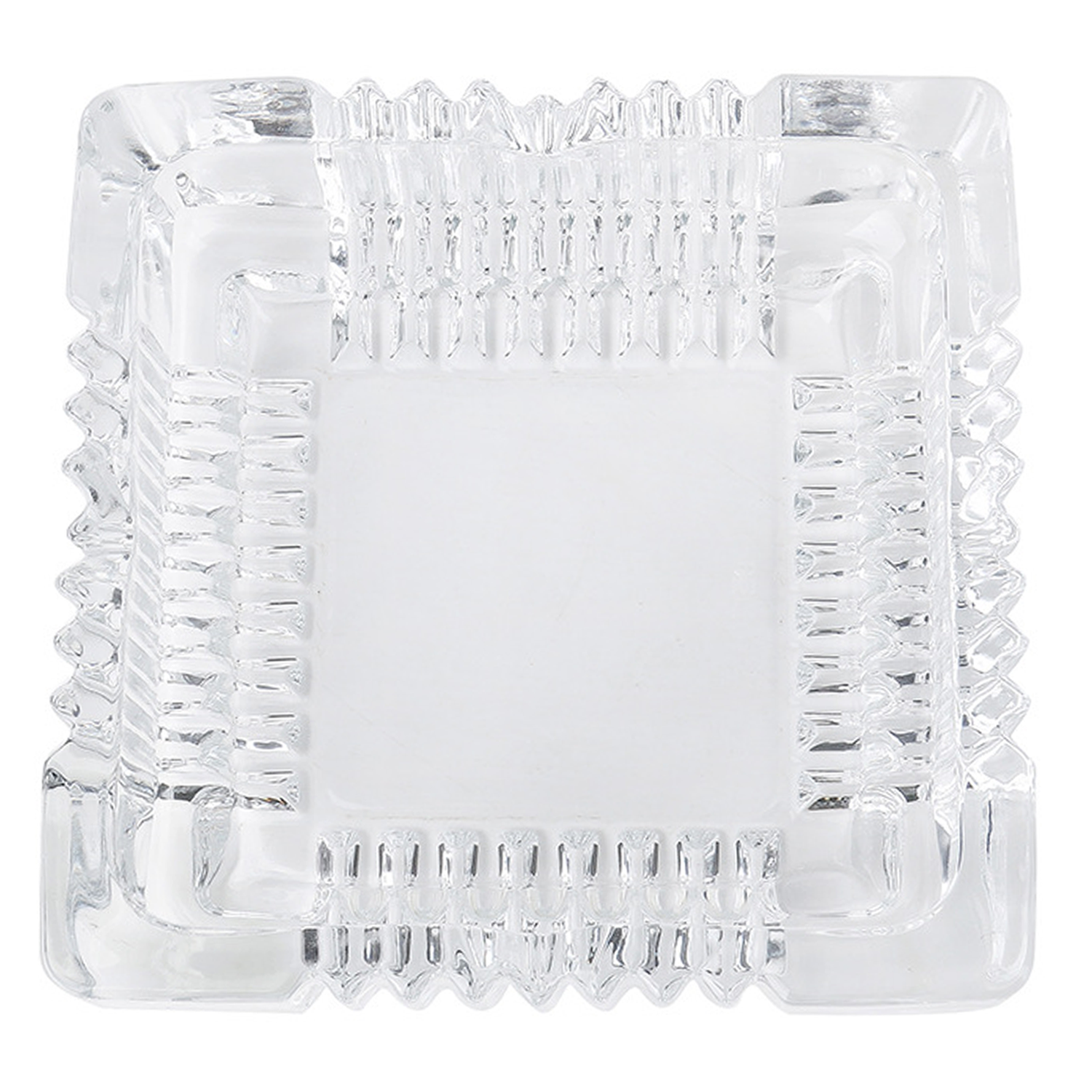 Square Shatterproof Crystal Glass Ashtray 7