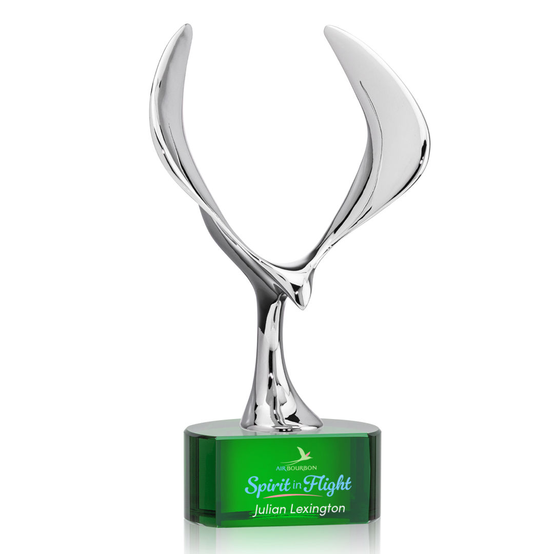 Maverick Eagle VividPrint™ Award on Paragon Base - Green 4