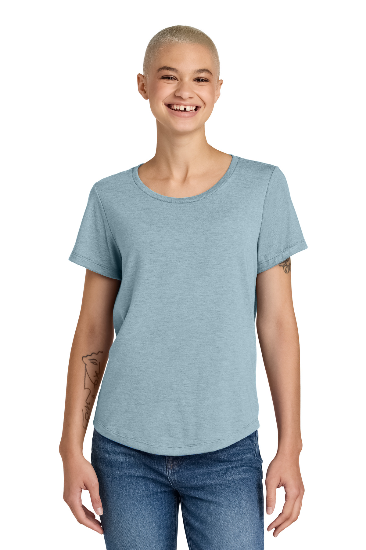 Allmade Women's Relaxed Tri-Blend Scoop Neck Tee AL2015 61