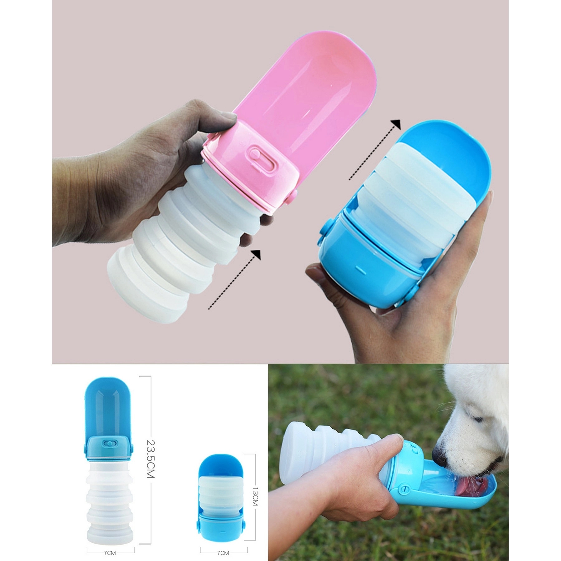 300 ml Scalable Foldable Doggie Water Bottle 1
